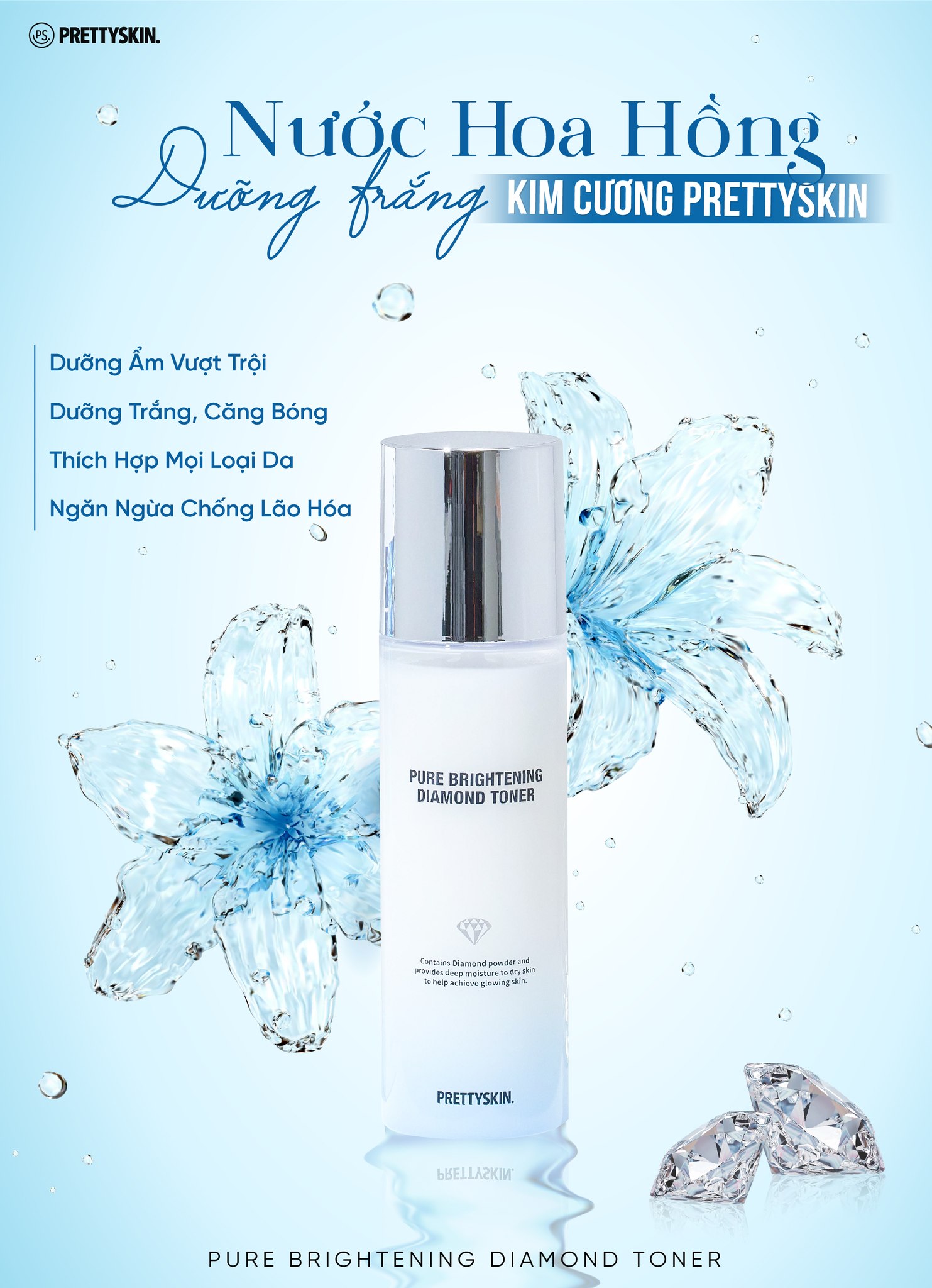 Toner Kim Cương Prettyskin SP000674