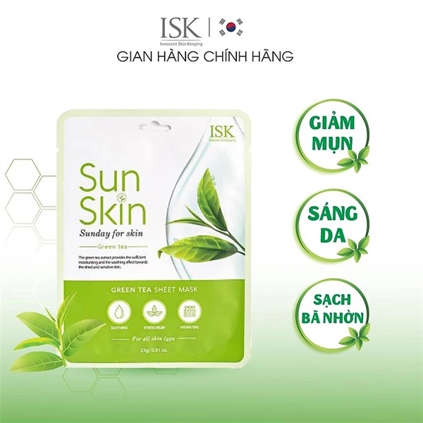 10 miếng mặt nạ trà xanh