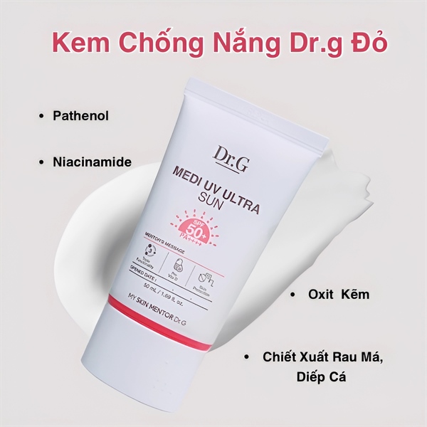 Kem chống nắng Dr.g đỏ