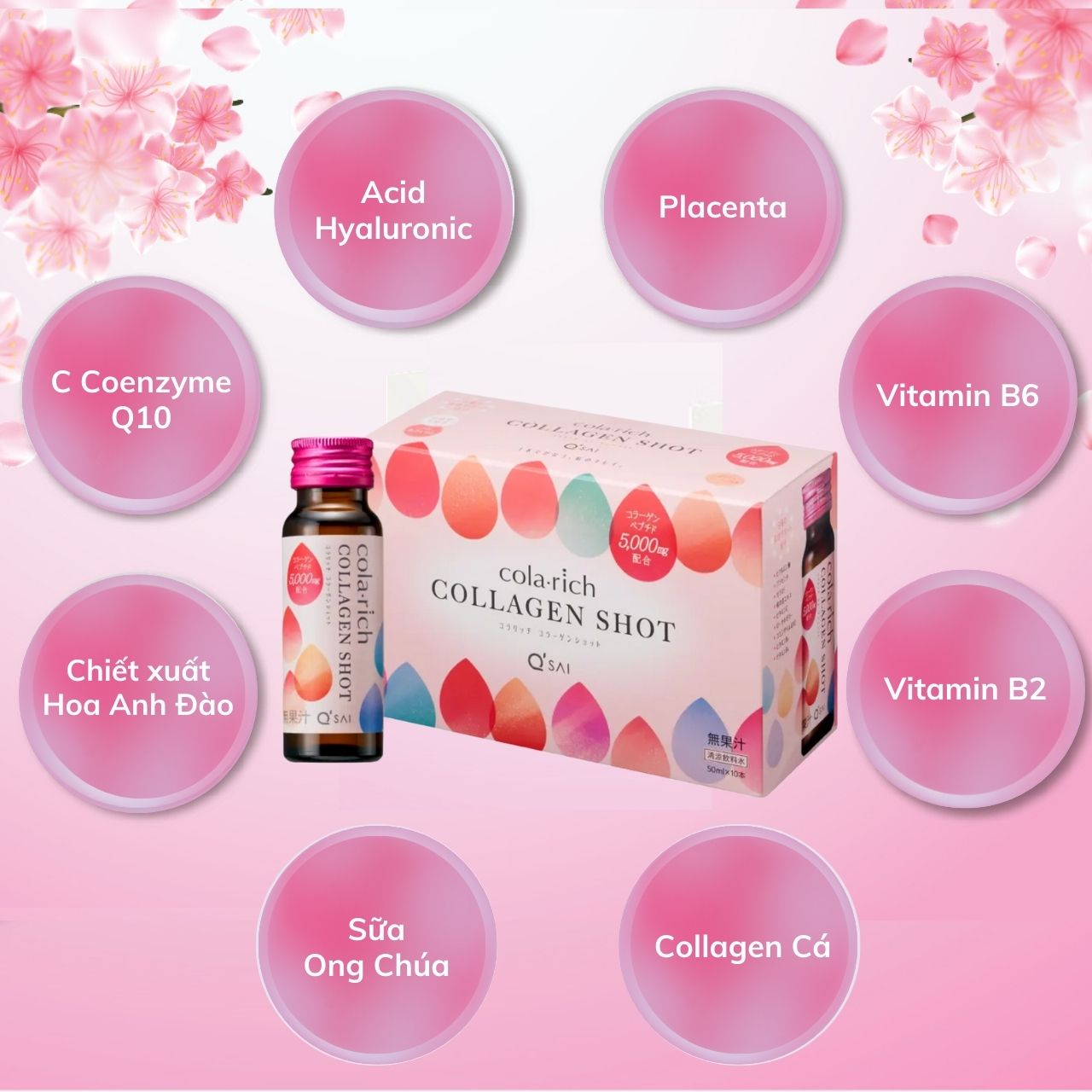 1 Hộp Collagen QSAI 5000mg Nhật SP001250