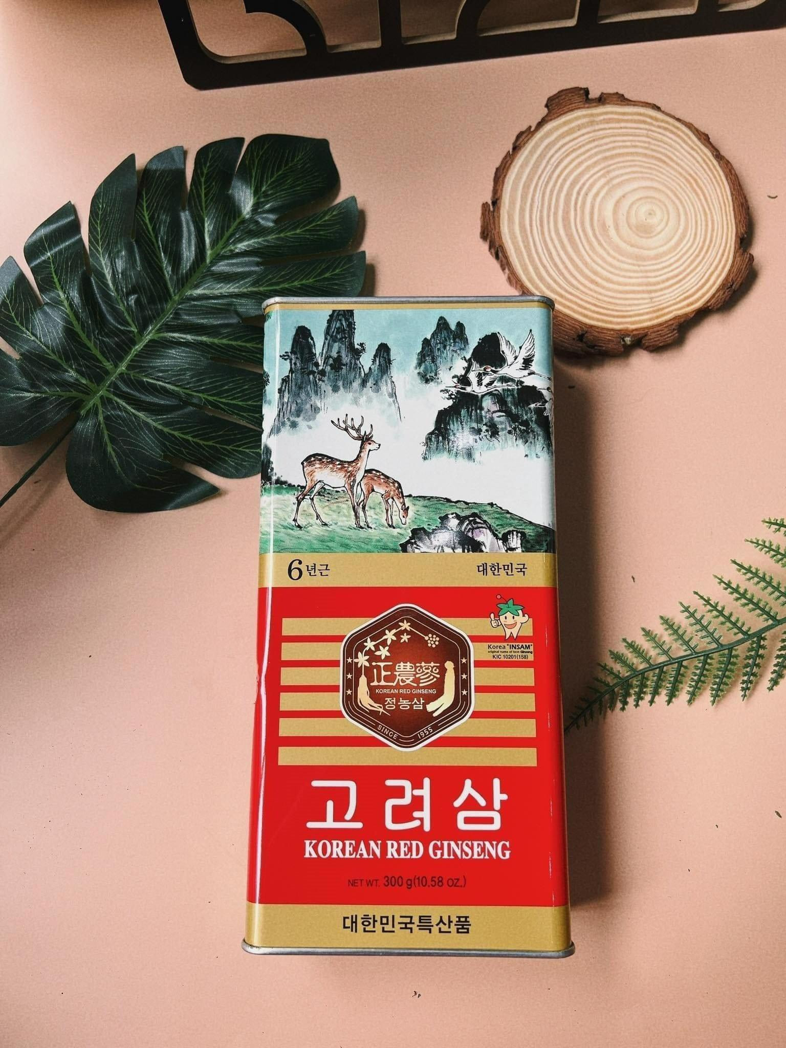 Sâm Khô Hàn Quốc, Sâm Khô Hộp Thiếc Nguyên Củ 6 Năm Tuổi SP001658