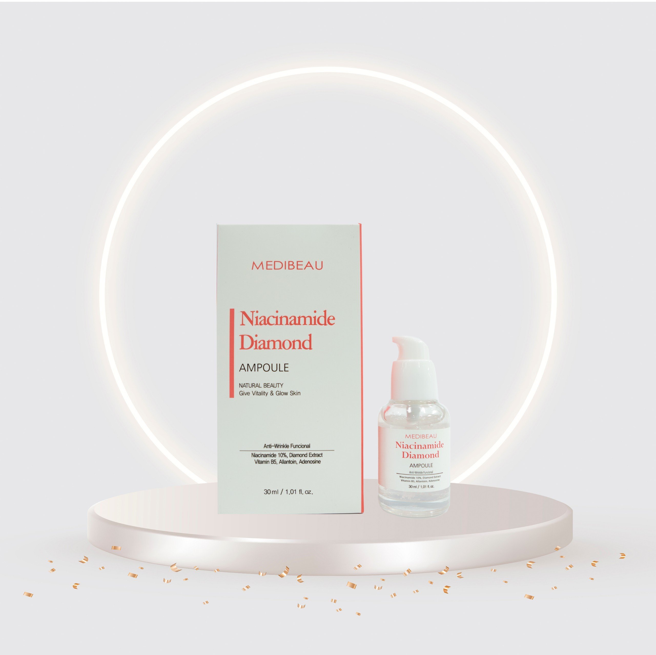1 Ampoul Niacinamide dưỡng trắng kim cương  Medibeau Bản đặc biệt Mã SP001401