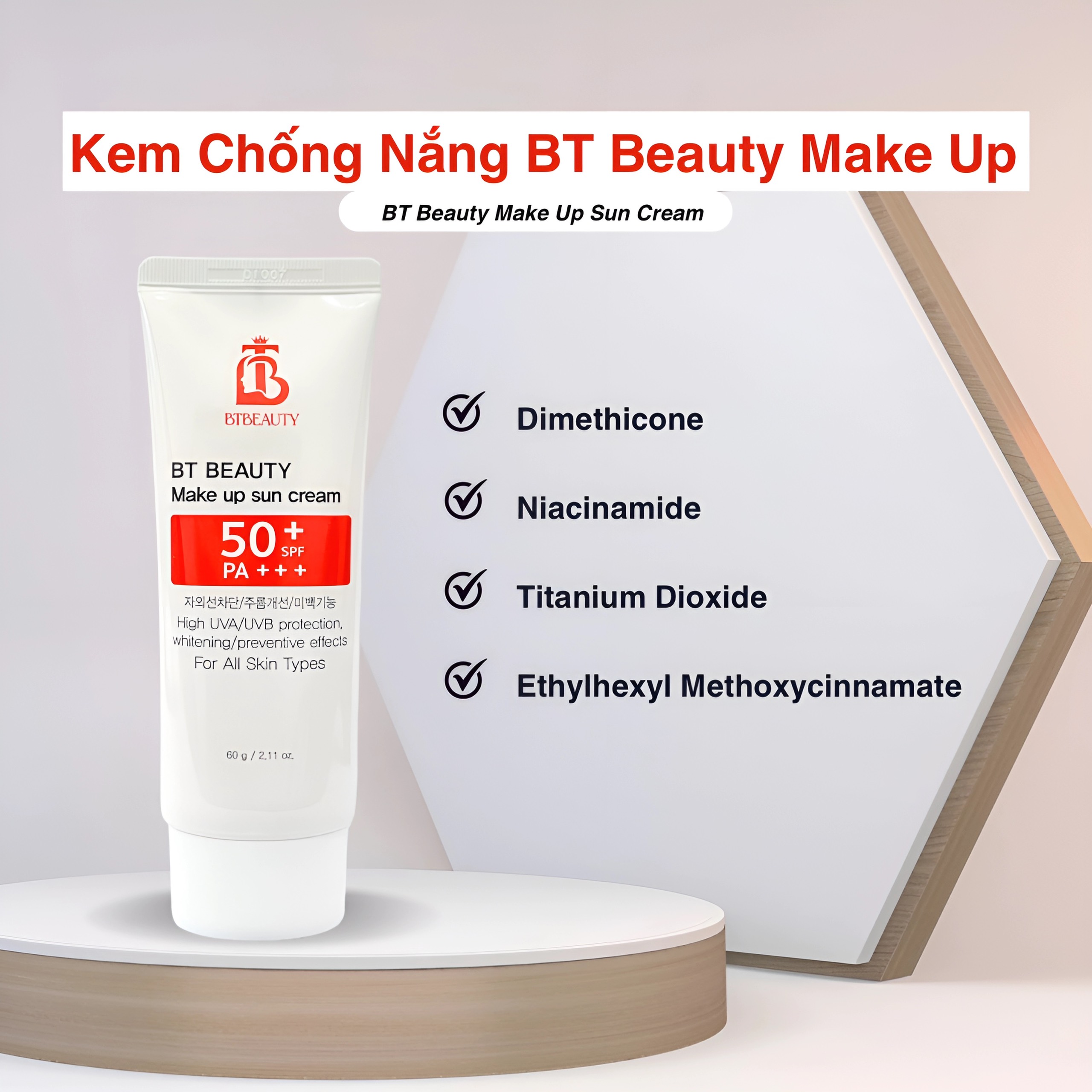 Kem chống nắng Make Up BT Beauty Mã SP001398