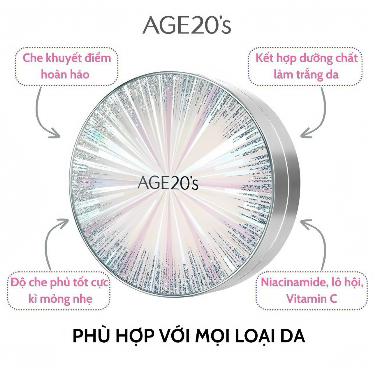Phấn tươi Lạnh AGE 20'S ESSENCE COVER PACT ORIGINAL - EX INTENSE COVER -TONE 21