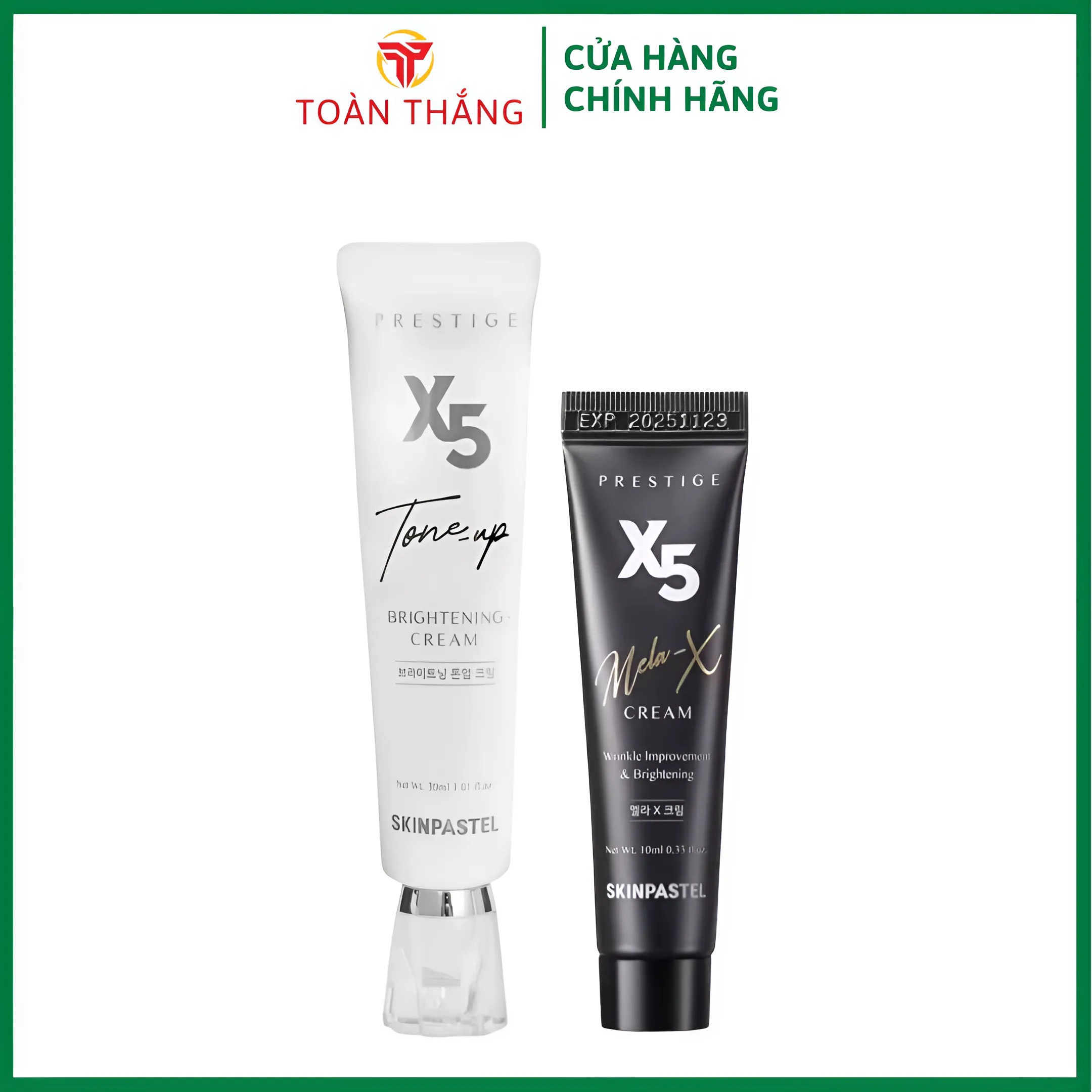Kem dưỡng trắng Skinpastel Prestige X5  tone up Brightening Cream + tặng tuýp kem ban đêm SP001662
